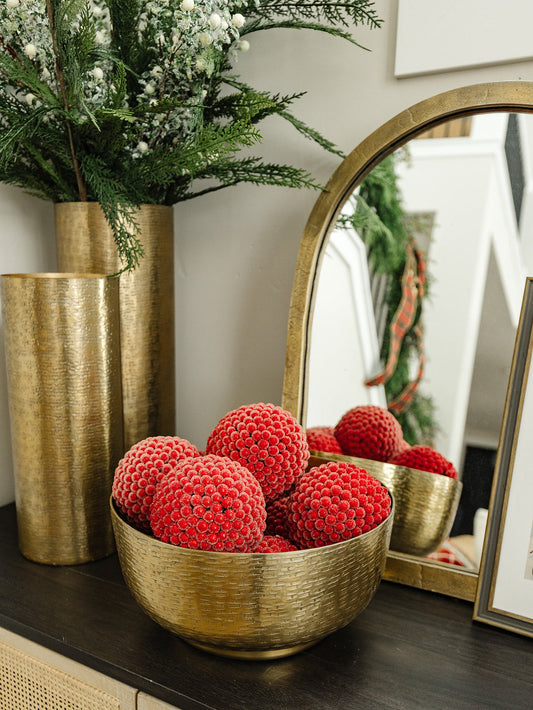 Icy Red Berry Ornament - 4.25"