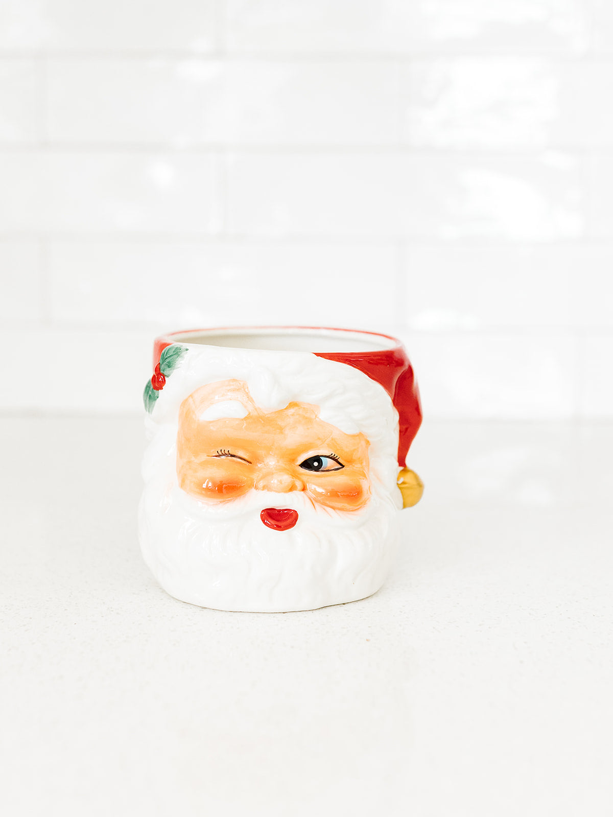 Retro Santa Bowl/Vase - 4.5"x5.5"