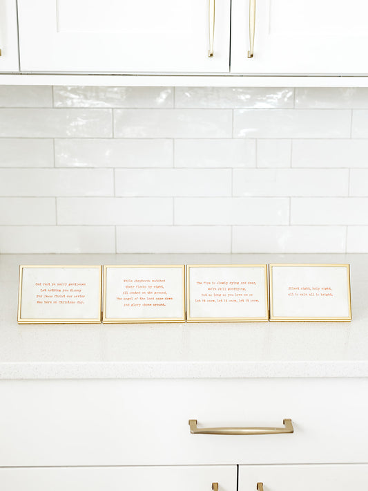 Gold Frame with Glass Saying - 4"x6" - 4 styles