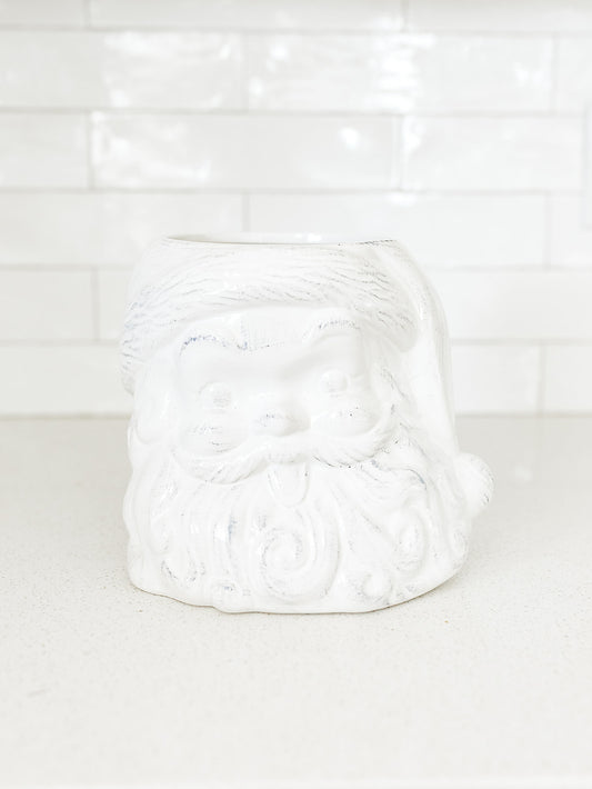 Cream Santa Vase - 8"