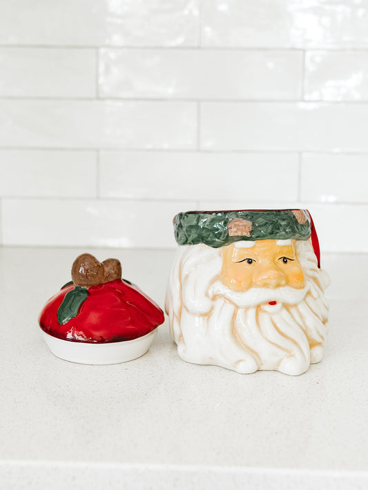 Vintage Santa Cookie Jar - 8"x7"