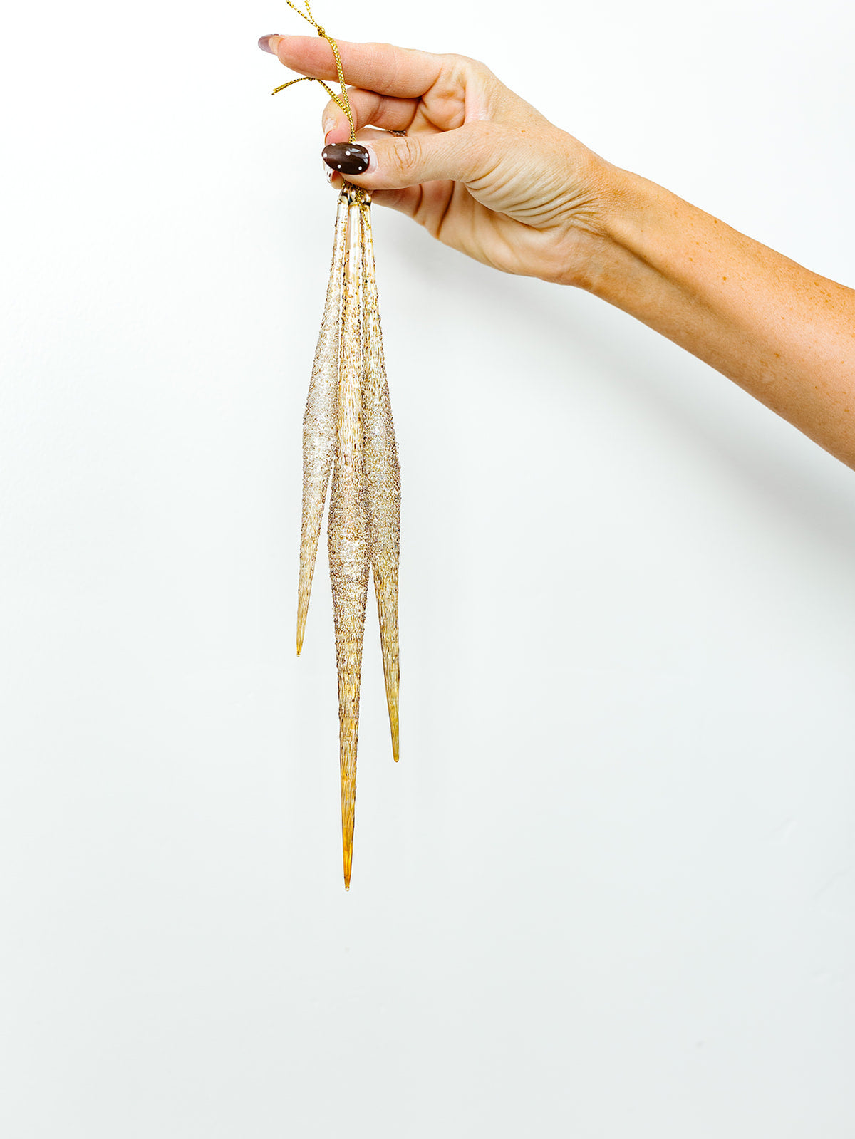 Icicle Glass Ornament - 3 Sizes (local pick up only on this item)