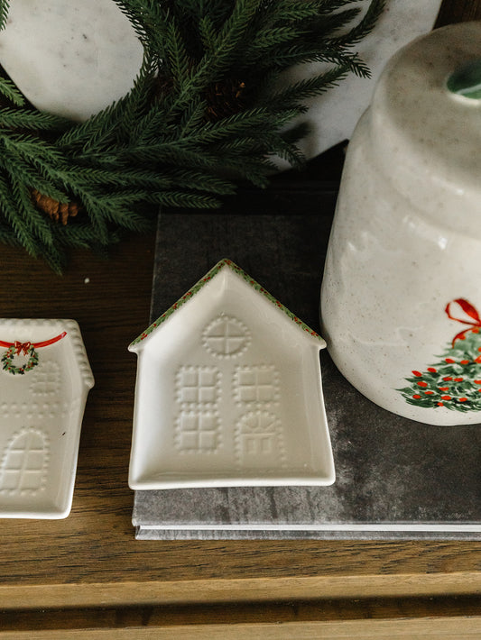 Stoneware House Plate - 3 styles