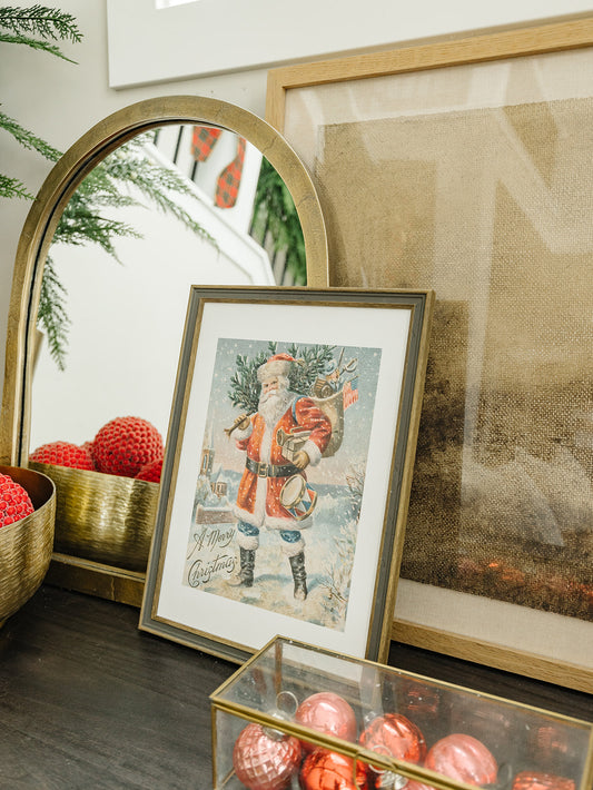 Here Comes Santa - Framed Christmas Art