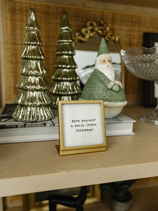 Gold Framed with Glass with Saying - 3 Styles