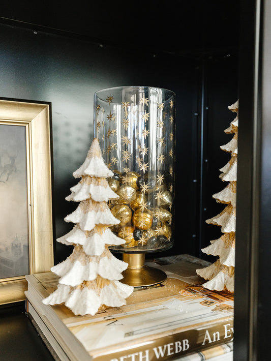Snowy Frosted Gold Tree - 3 Sizes