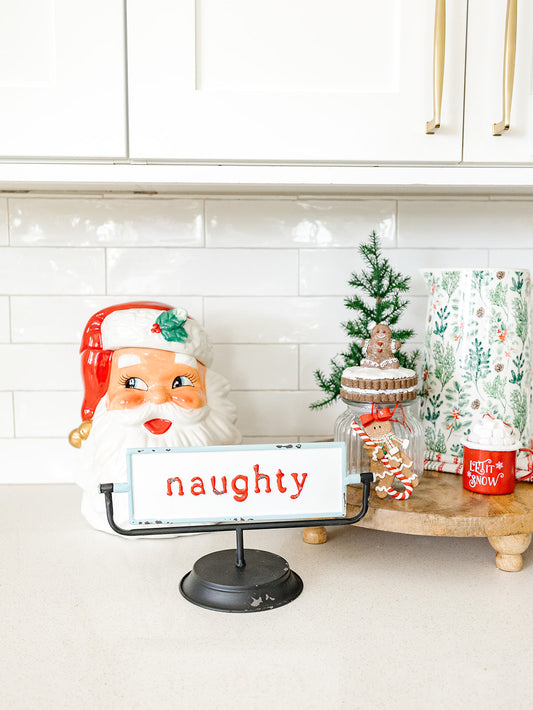 Naughty Nice Flip Sign