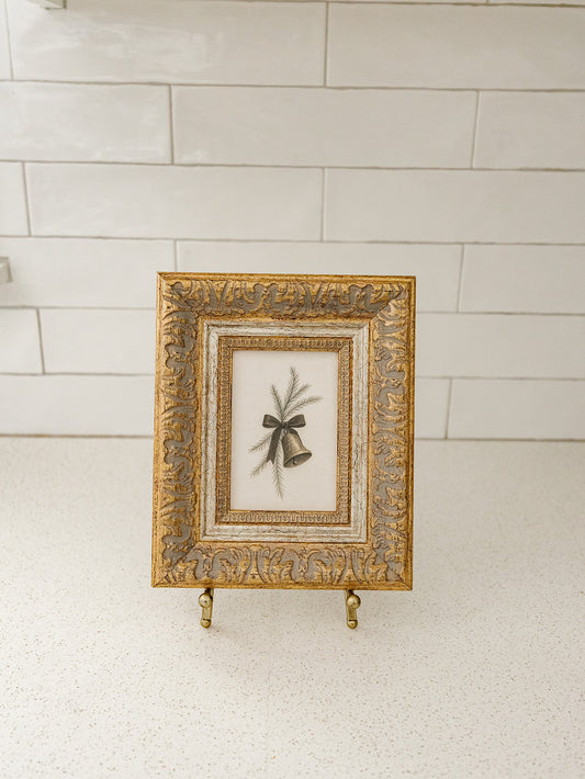 Bell with Pine Framed Art - 2 Sizes
