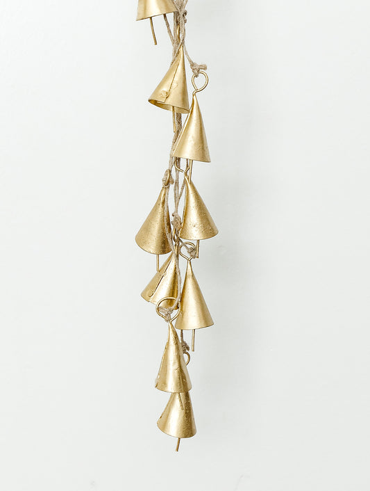 Antique Brass Hanging Bell Cluster 12.5"