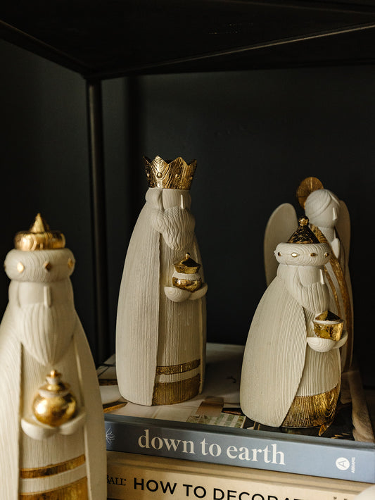 Beige and Gold Nativity - 9 Pieces
