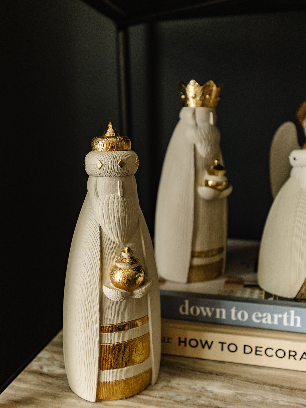 Beige and Gold Nativity - 9 Pieces
