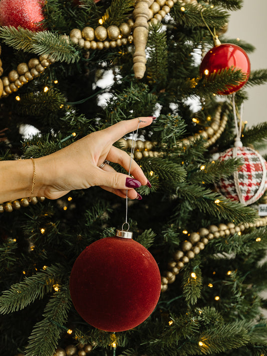 Berry Flocked Ornament - 2 Sizes