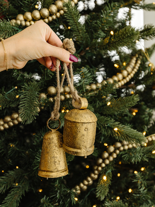 Single Antique Bell Ornament - 2 Styles 4”
