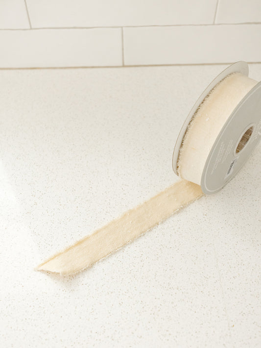 Velvet Frayed Edge Ribbon - 3 Colors