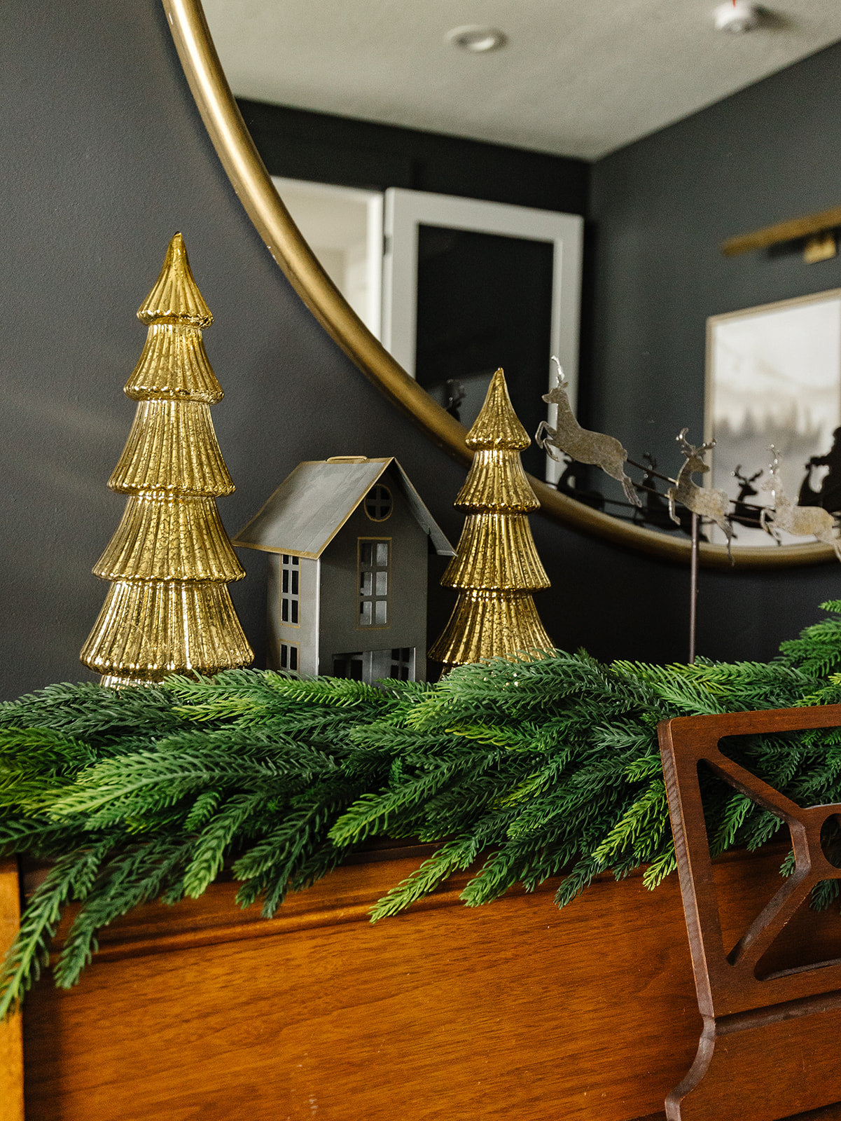 Ribbed Antique Gold LED Tree - 2 sizes - Local pick up only