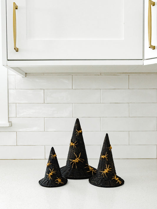 Black Resin Witch Hat - 3 Sizes