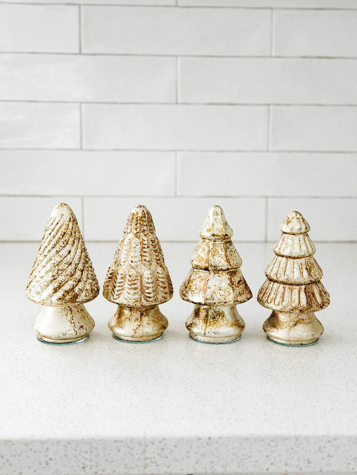 Mini Antique Gold Mercury Tree - 4 Styles