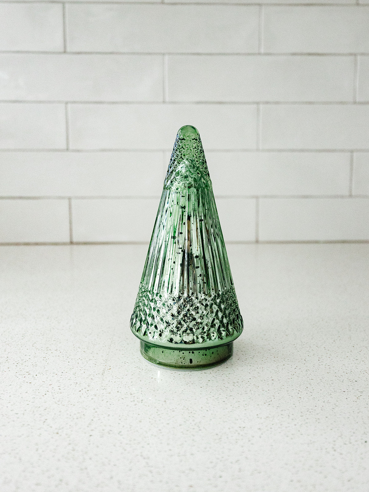 Siberian Antique Green Glass LED Tree - 3 Sizes