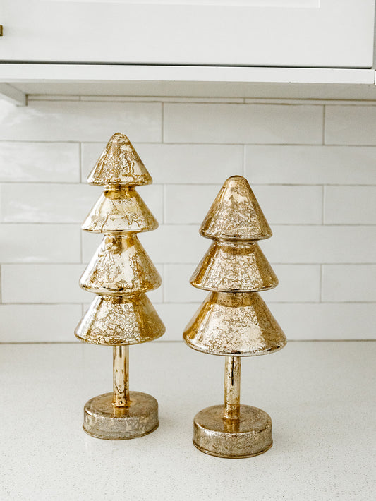 Noel Sparkle Tiered Spruce LED Gold Tree - 2 Sizes - Local pick up only