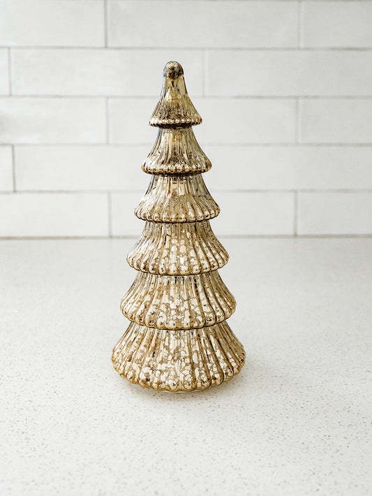 Ribbed Antique Gold LED Tree - 2 sizes - Local pick up only