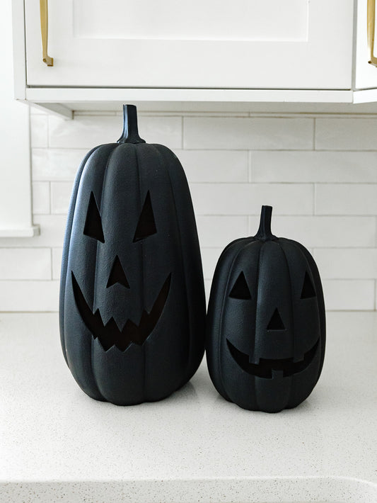 Black Jack-O-Lantern with Light - 3 Sizes