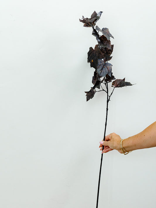 Spider Black Maple Leaf Spray - 36"