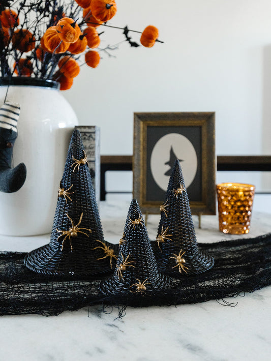 Black Resin Witch Hat - 3 Sizes