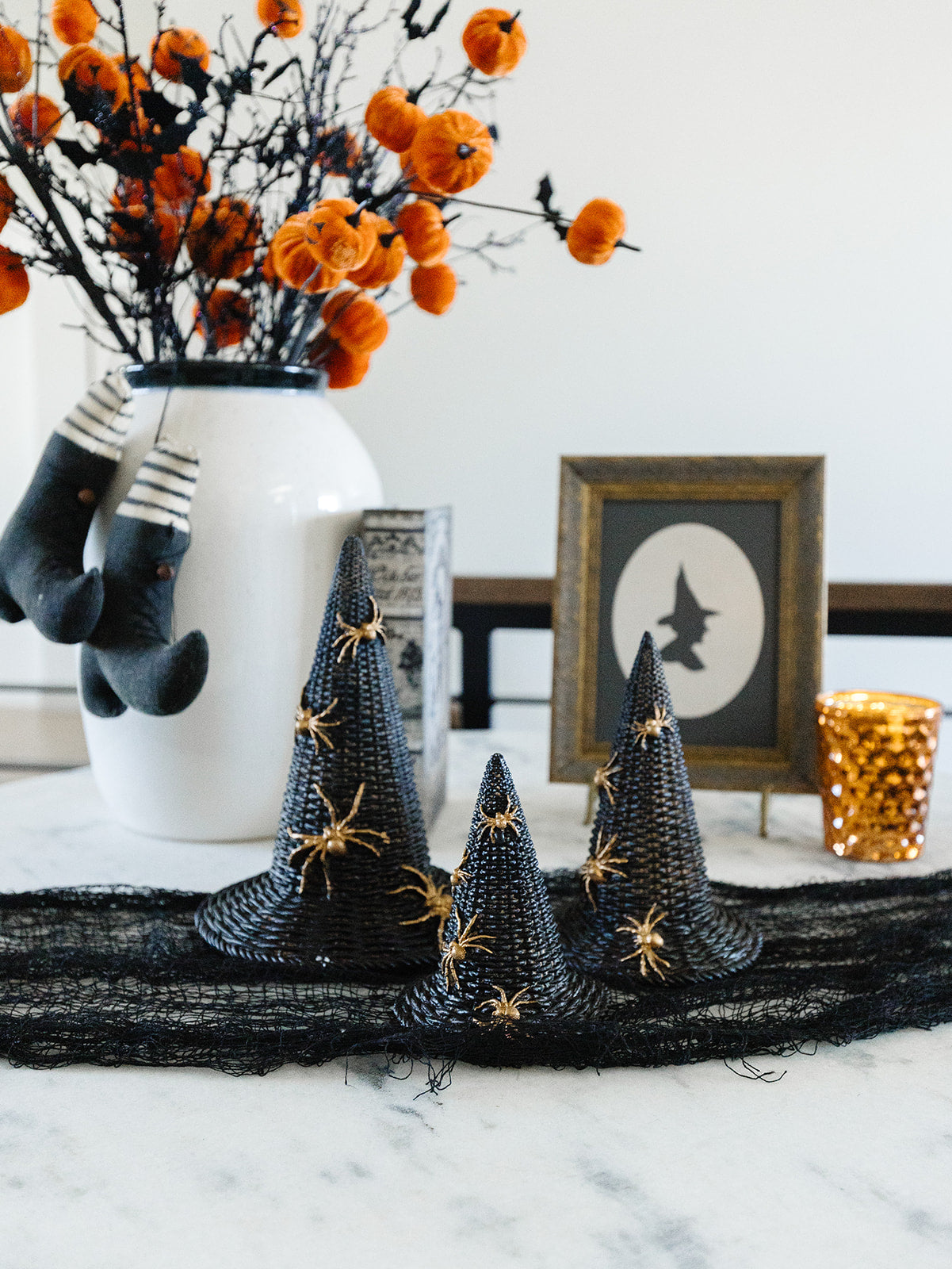 Black Resin Witch Hat - 3 Sizes