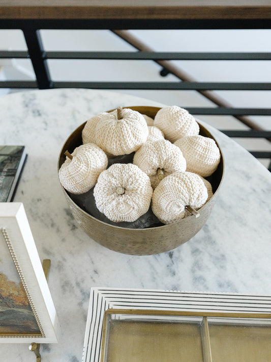 Cream Knit 2.5" Filler Pumpkin