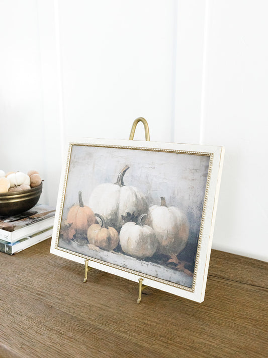 Vintage Pumpkins Framed Art - 3 Sizes