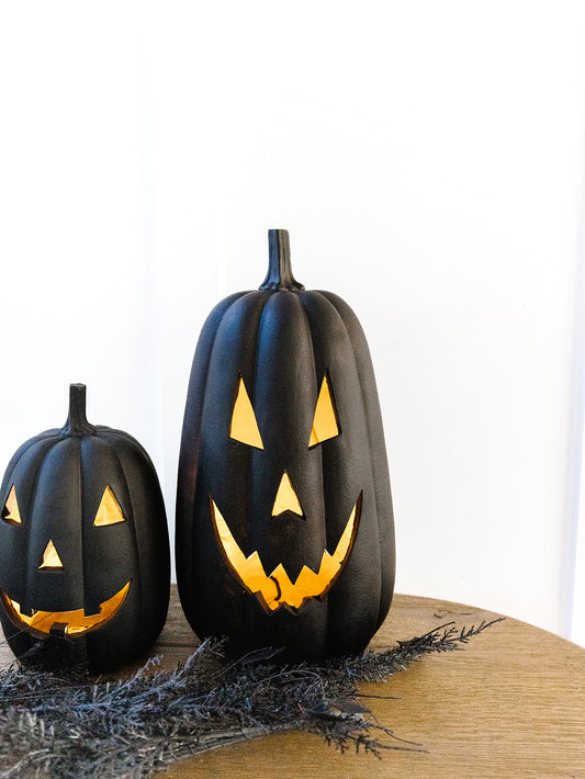 Black Jack-O-Lantern with Light - 3 Sizes
