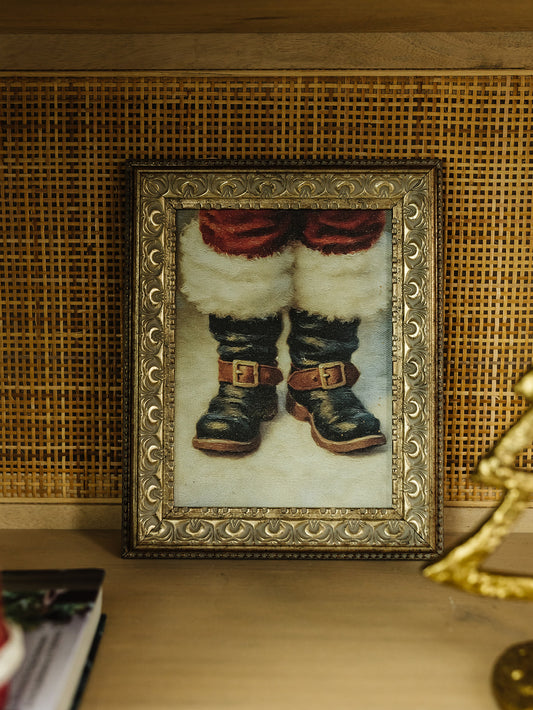 Santa's Boots Framed Art - 2 Sizes