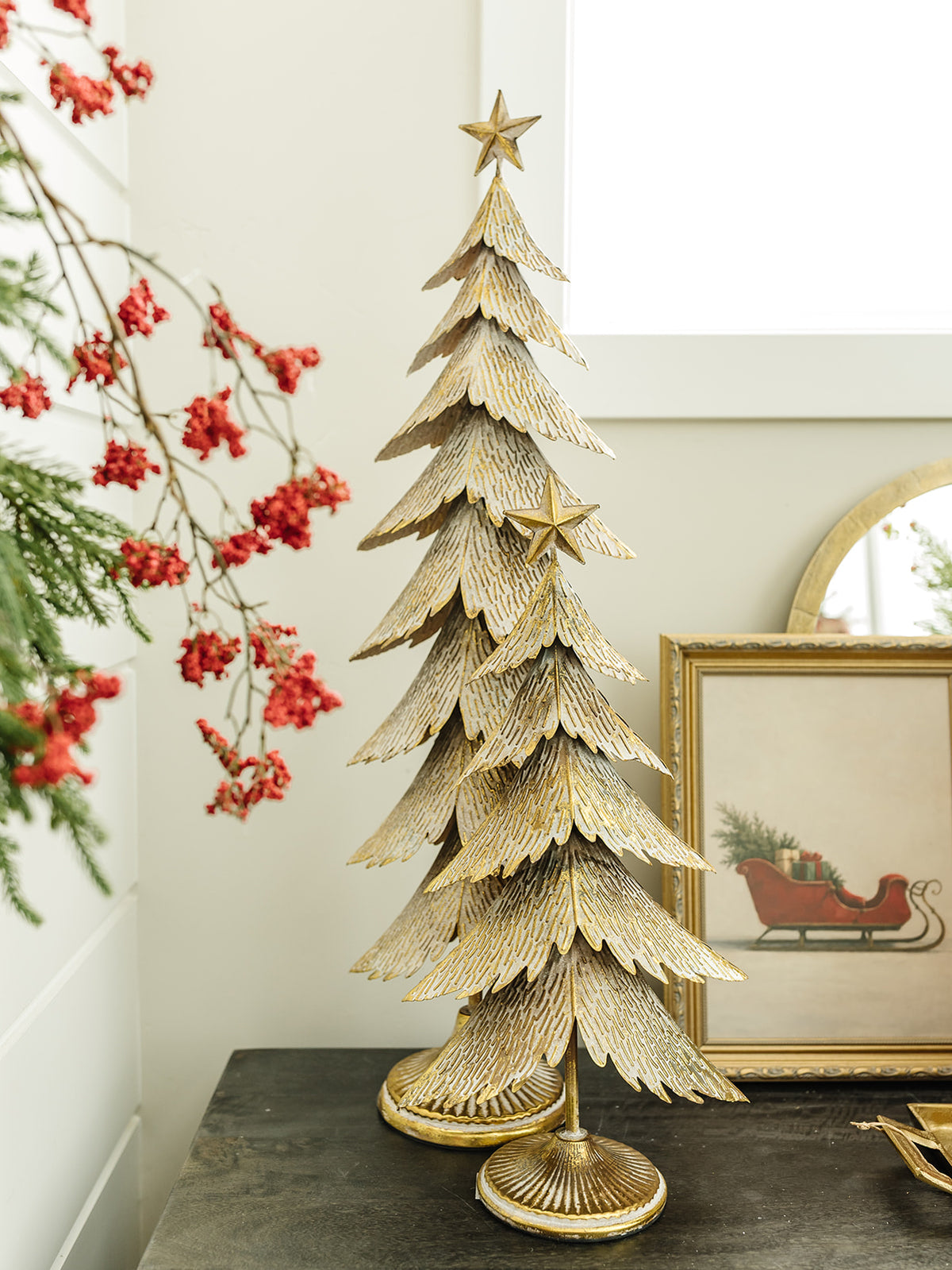 Antique Gold Christmas Tree - 2 Sizes (local pick up only on this item)