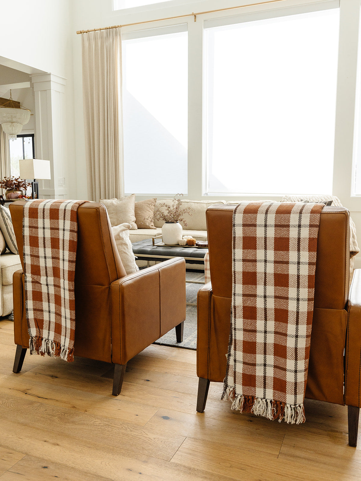 Fall Plaid Throw Blanket