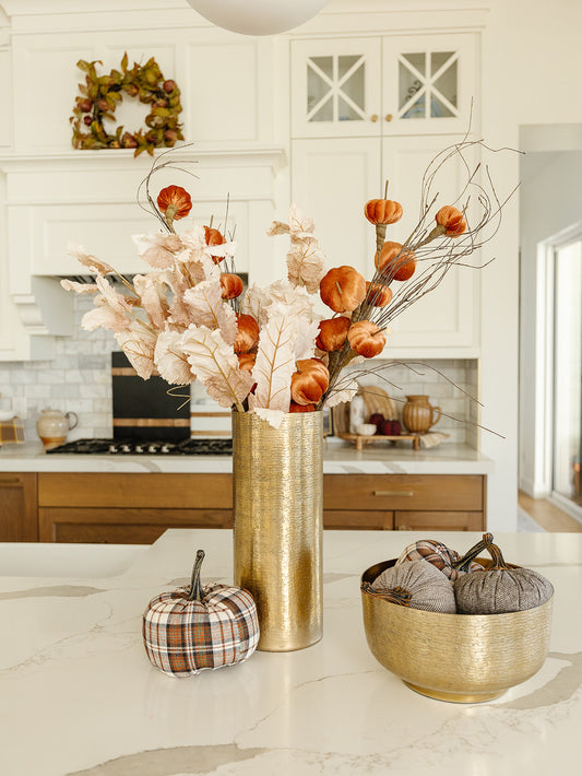 Light Brown Velvet Pumpkin Stem - 38"