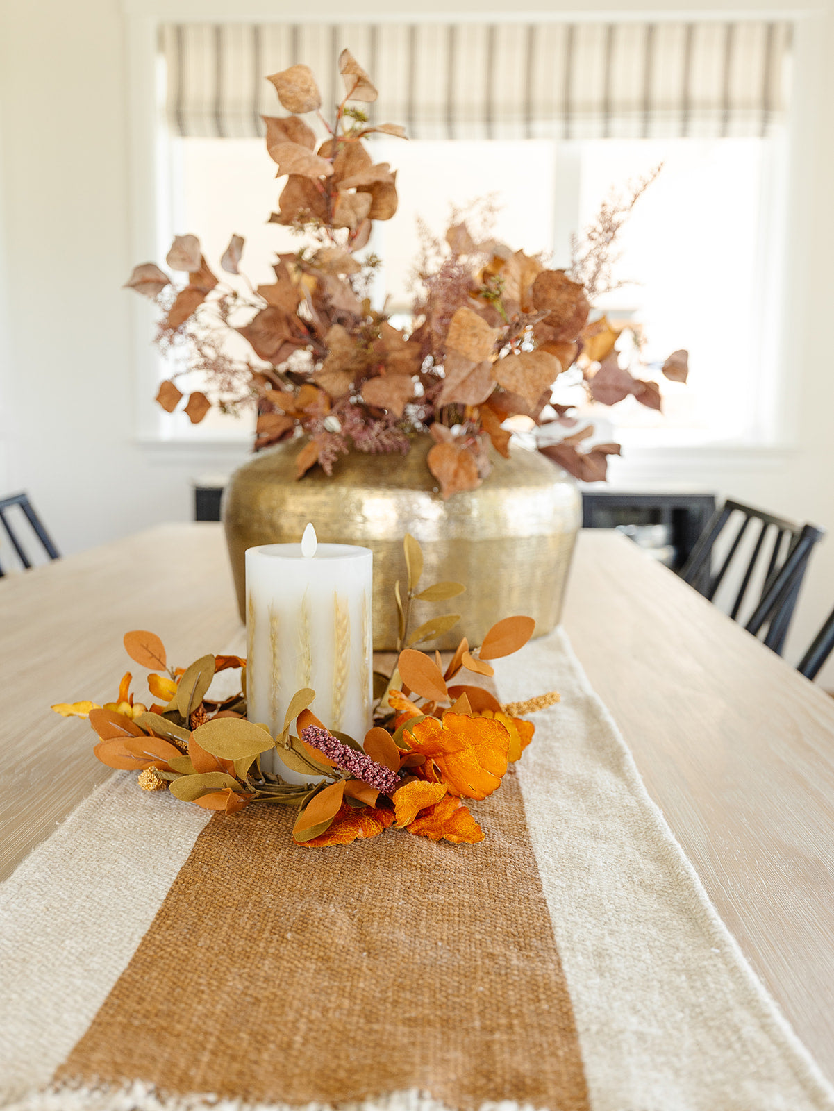 12” Fall Candle Wreath
