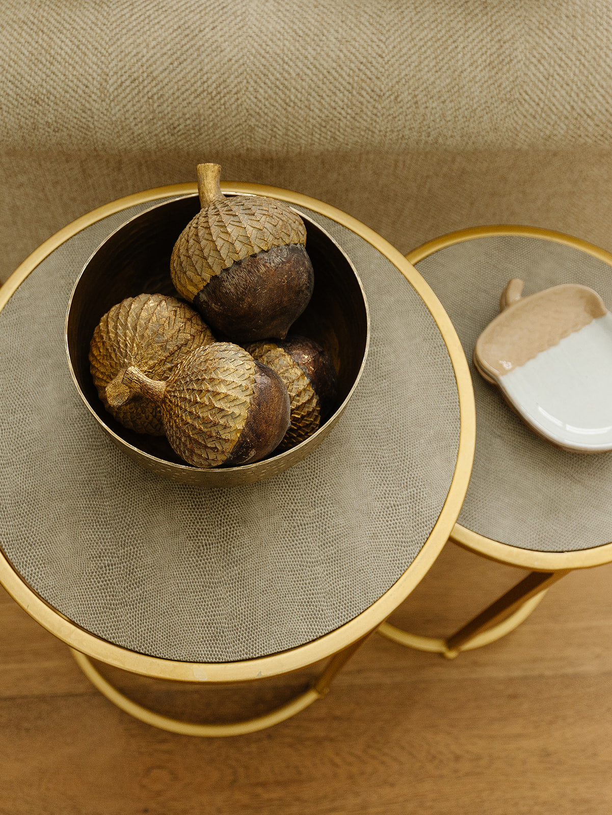 Gold Gilded Acorn - 2 Sizes