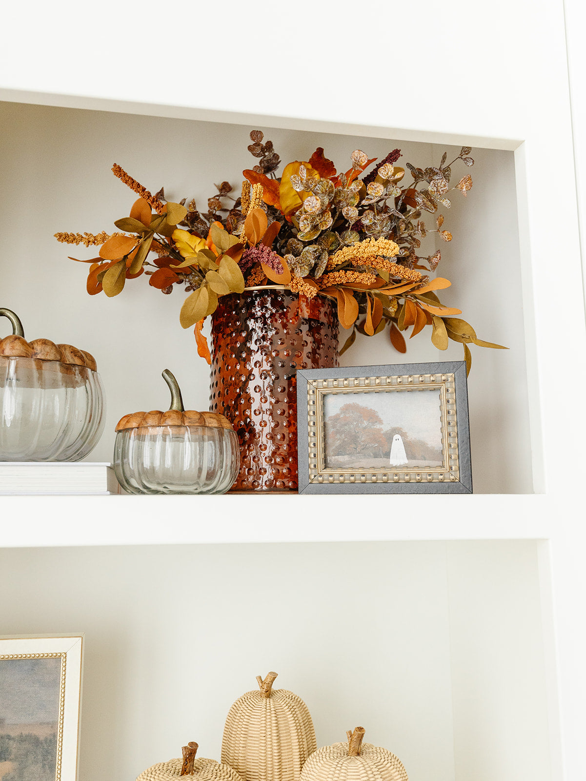 Brown Dot Embossed Vase with Gold Rim - 3 Sizes