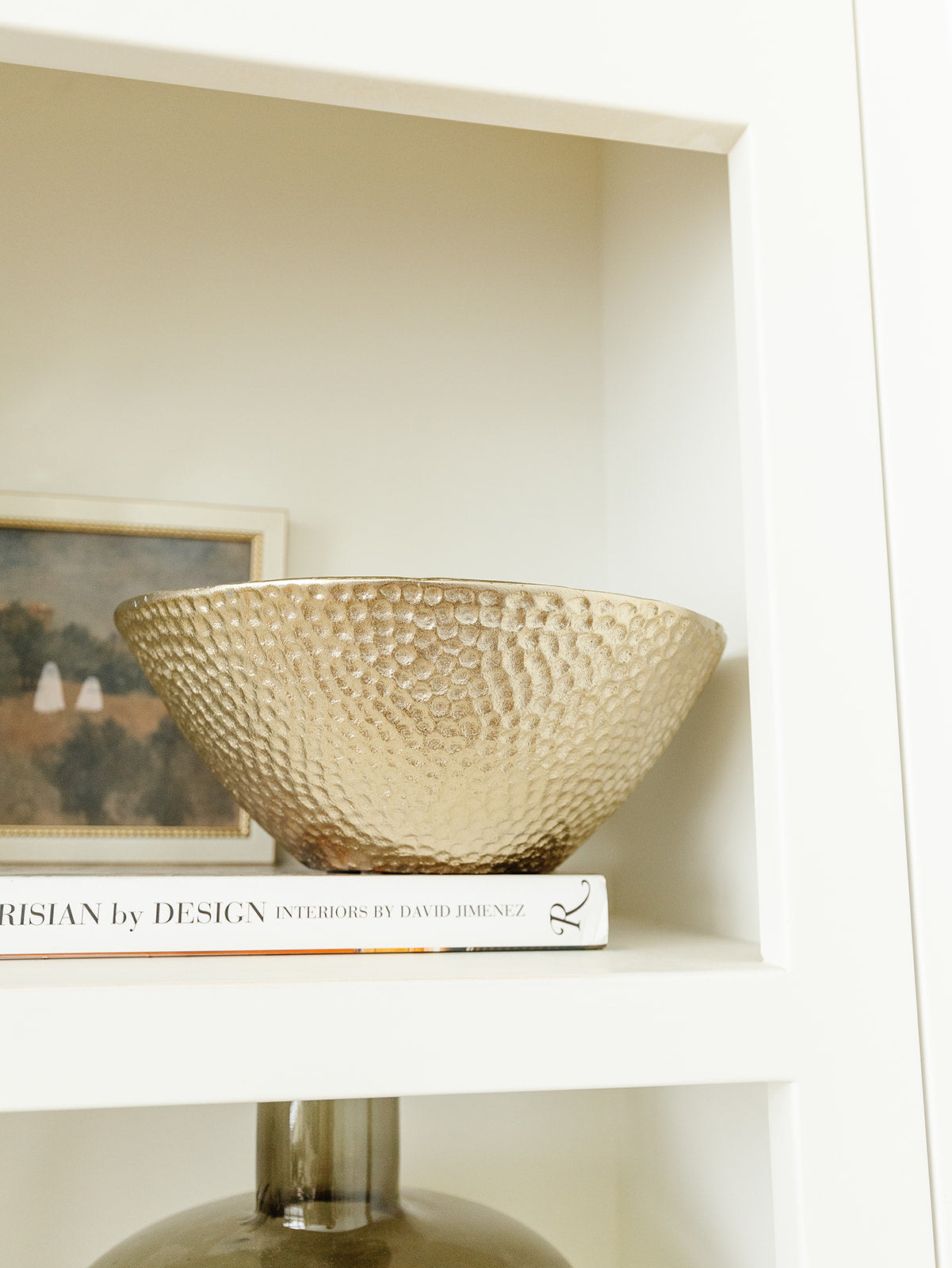Hammered Champagne Metal Bowl - 2 Sizes