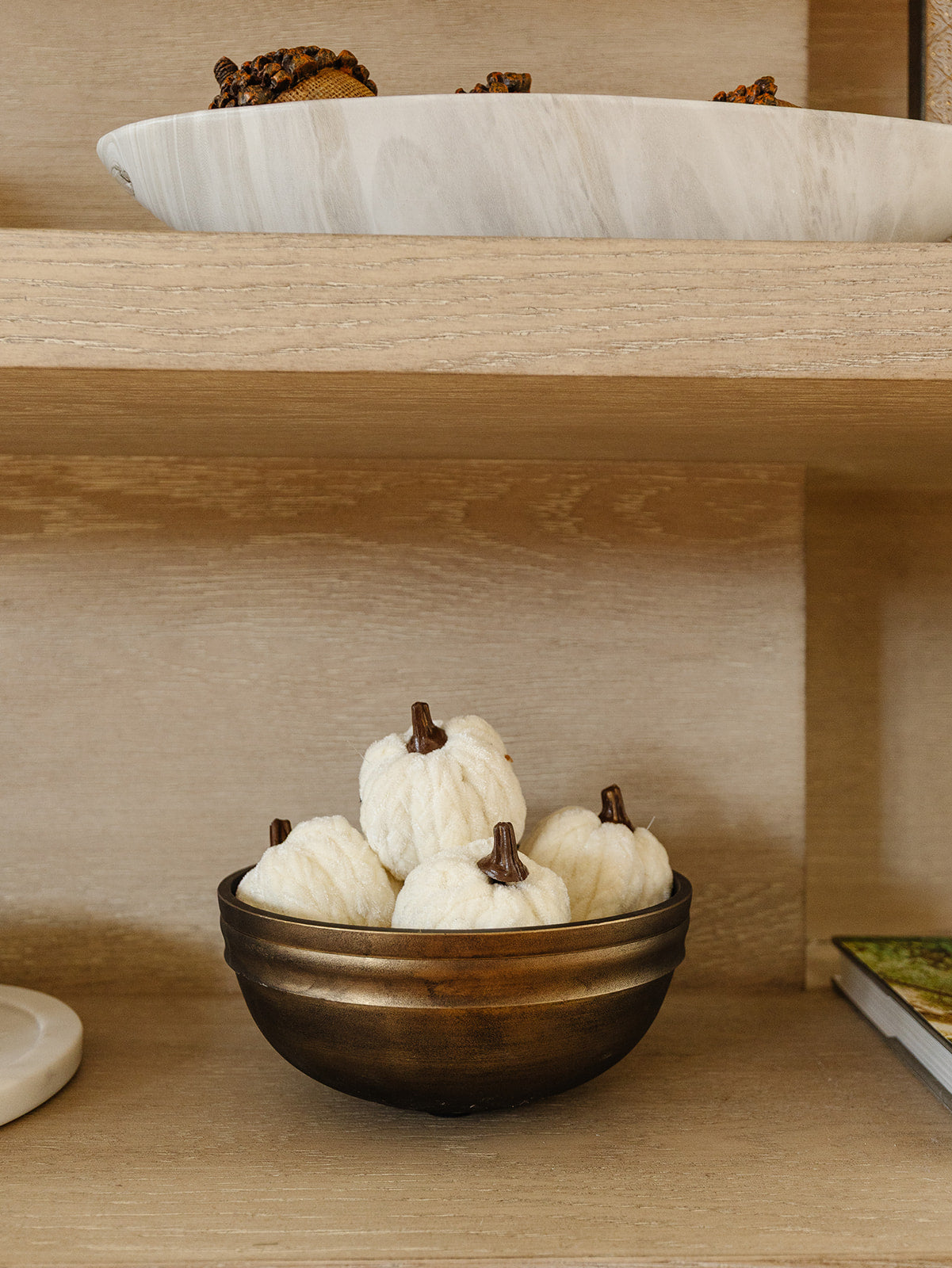 White Braided Filler Pumpkin - Set of 5