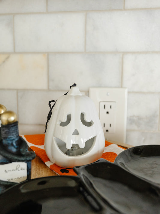 White LED Jack O Lantern - 3 Styles