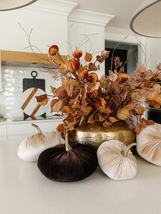 Brown Velvet Pumpkin