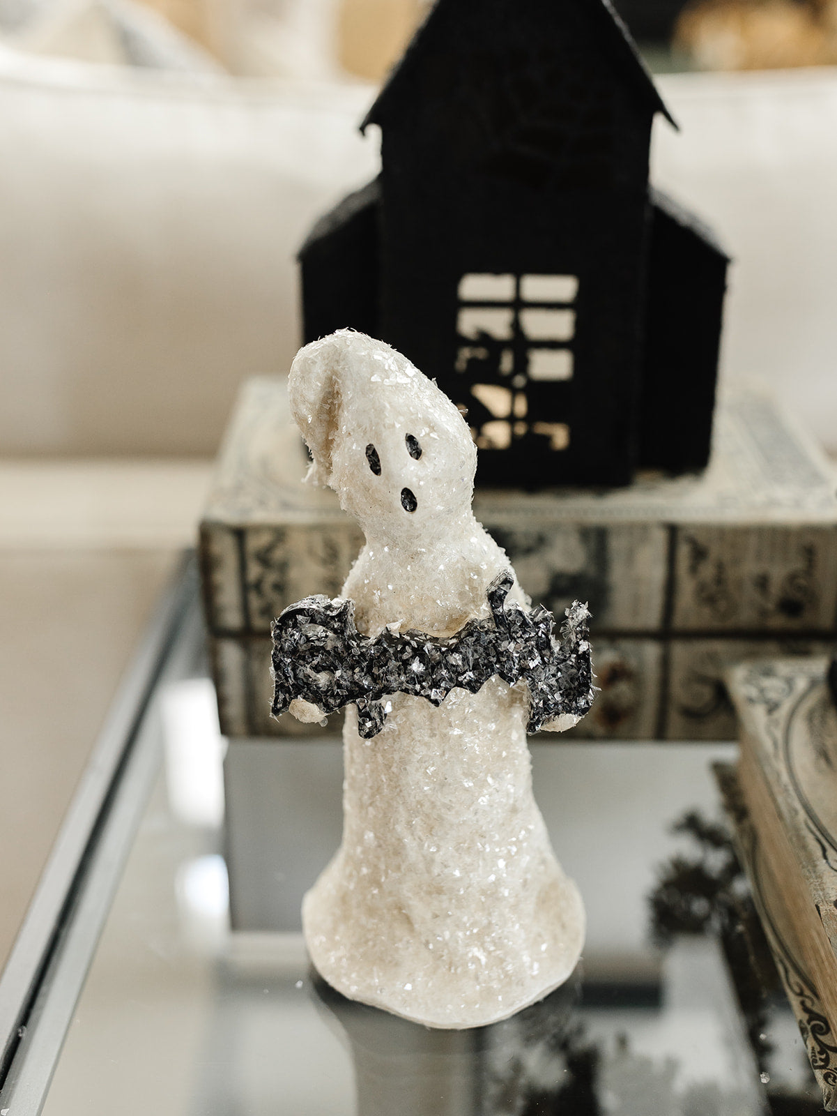 Glittered Halloween Ghost - 7.5" - 2 Styles
