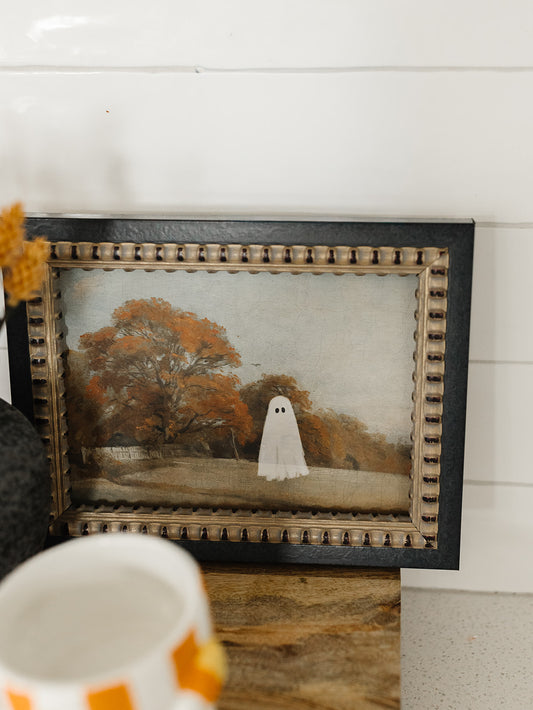 A Ghost in an Autumn Field Framed Art - 2 Sizes (ships Sept 11th)
