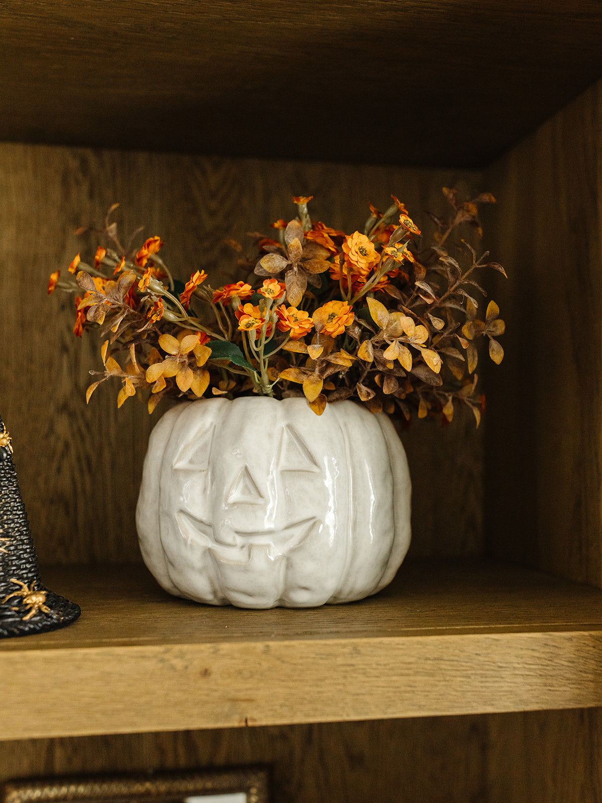Glazed Cream Pumpkin Pot - 6.5"x4.75"