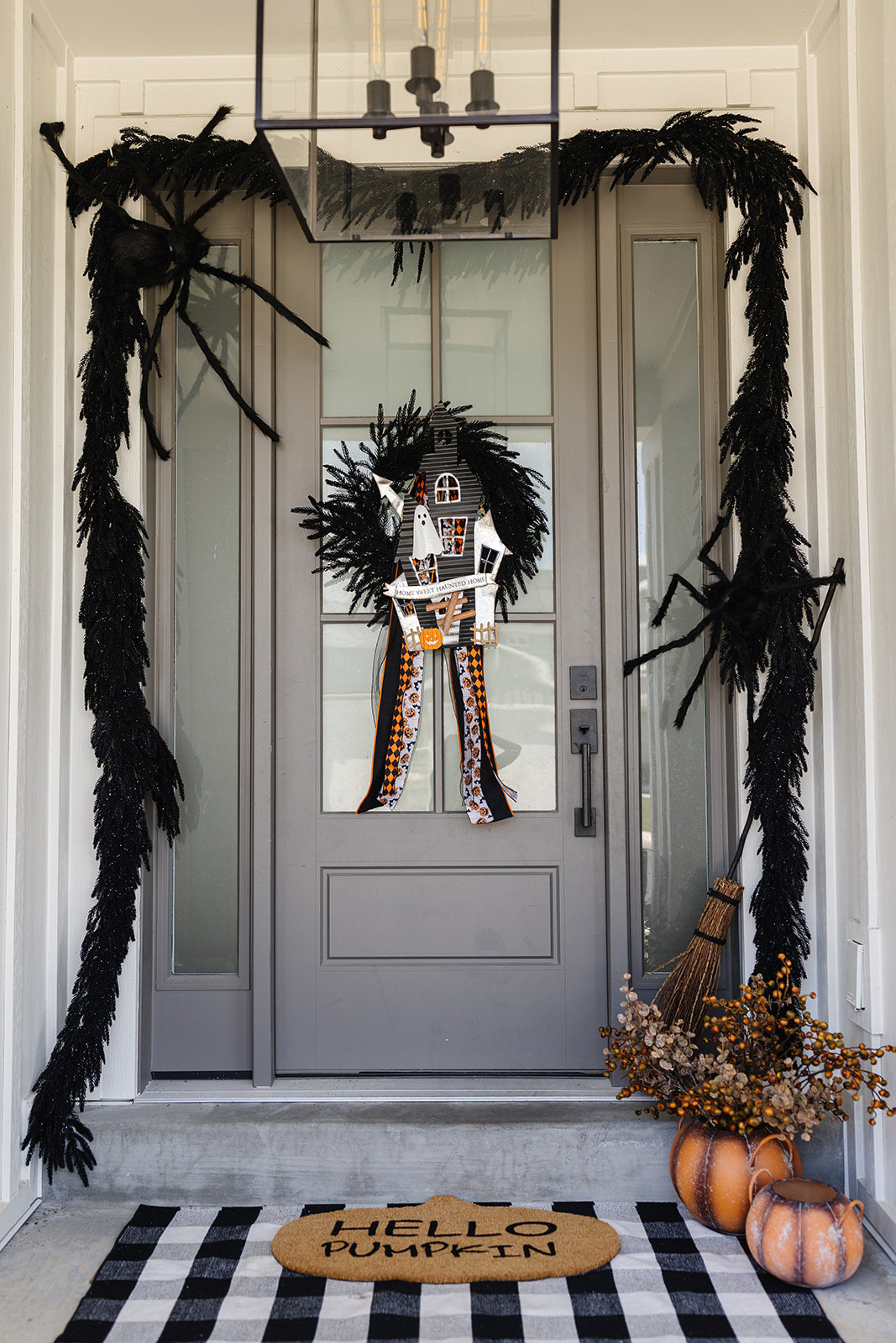Haunted House Door Hanger with LED Lights- 27"x14.5"