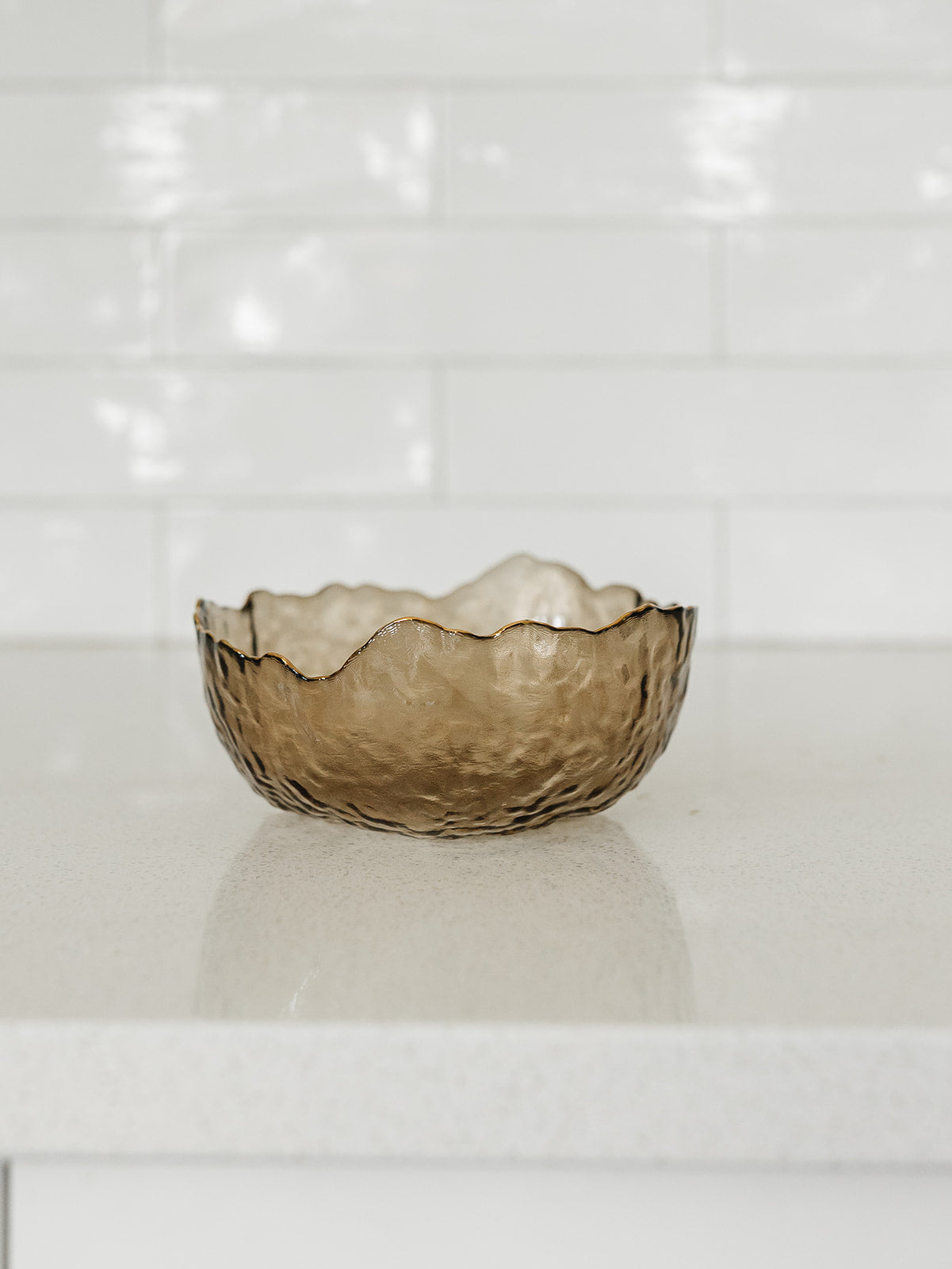 Brown Organic Glass Bowl - 2 Sizes