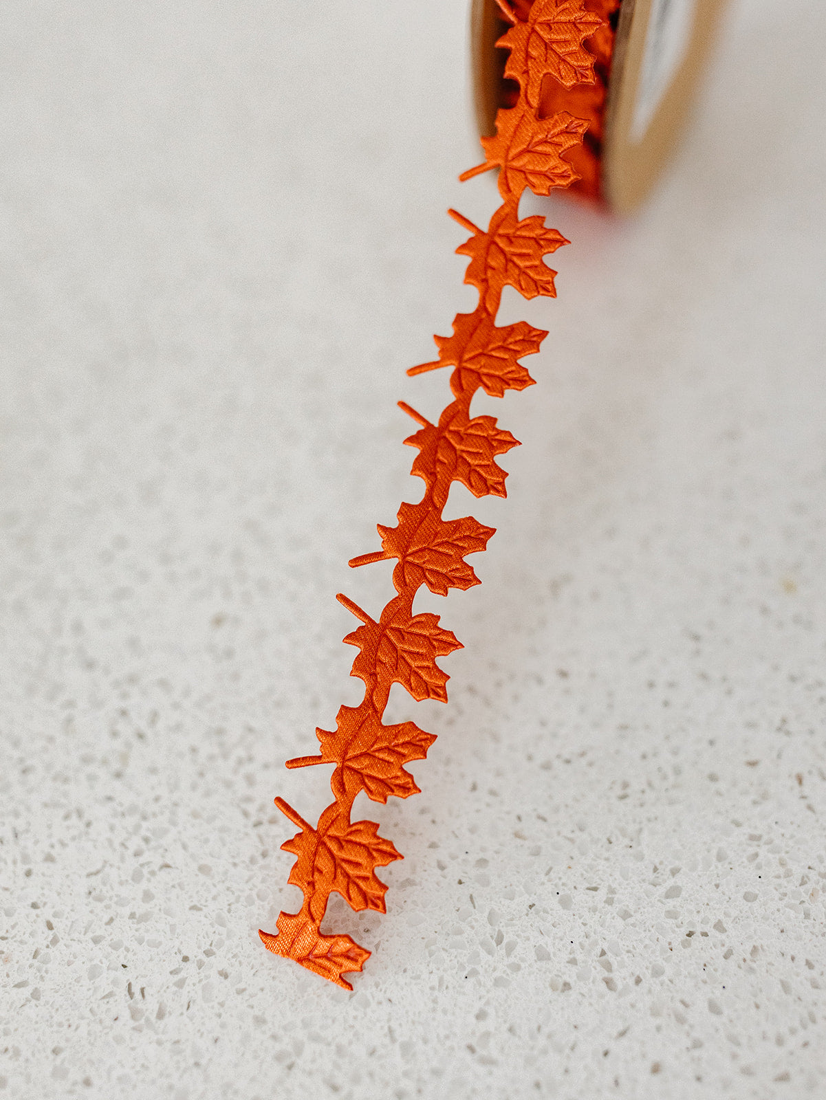 Orange Maple Leaf Trim - 3/4" - 10 yds.