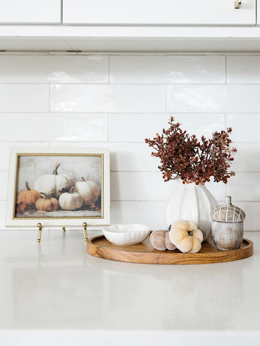 Oval Acacia Wood Tray