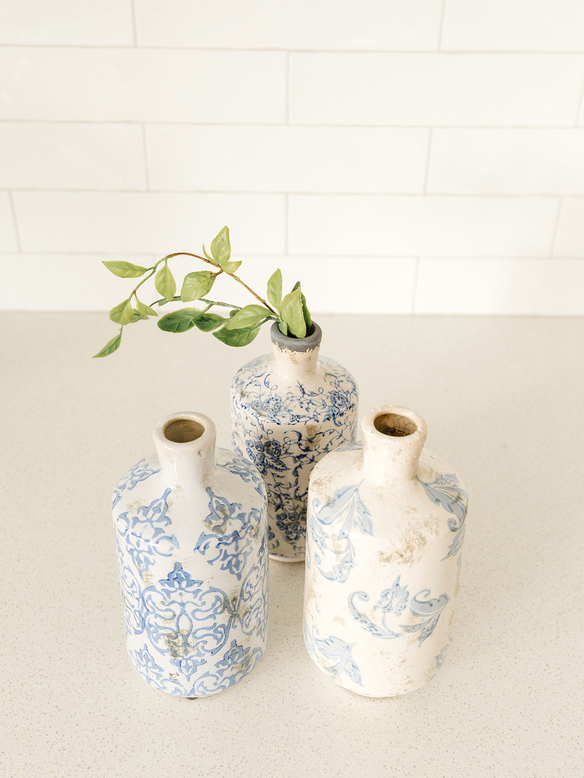 Blue Patterned Vase - 3 Styles